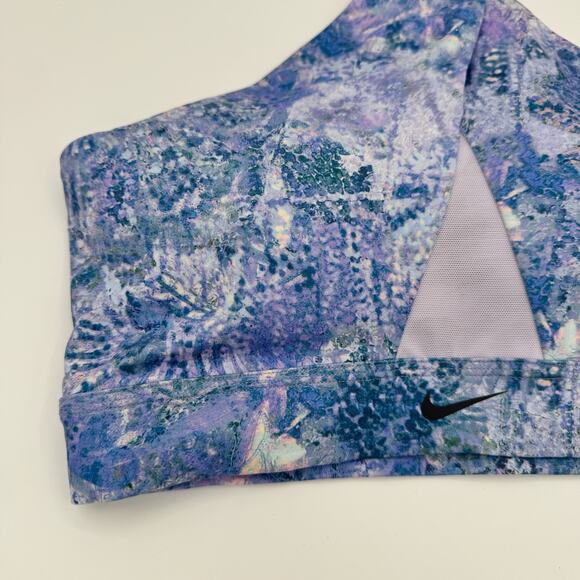 Nike Women's Swoosh All-Over-Print Wrap Medium-Support Sports Bra Size Medium - Picture 8 of 10